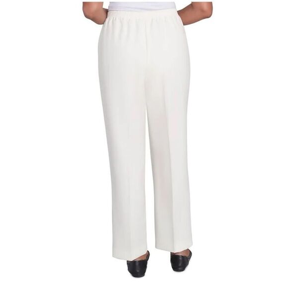 Alfred Dunner Women's Plus Size Straight-Leg Pants White Size 20W - Picture 4 of 6